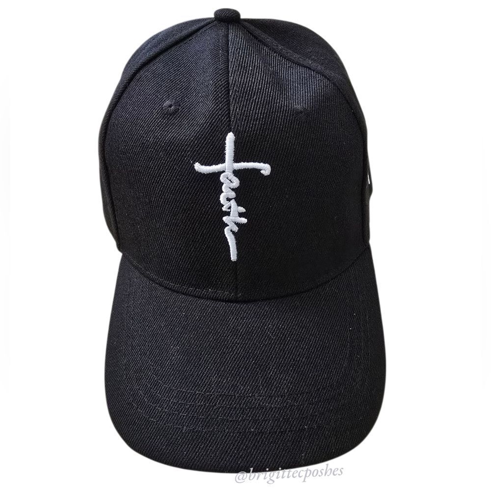 FAITH Unisex Black Adjustable Ball Cap